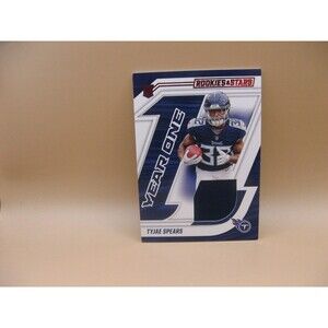 2023 Rookies & Stars Year One Tyjae Spears RC RED Jersey Patch #YO-TS Titans